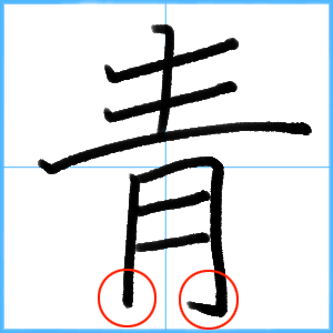 ③とめ、はねを意識する